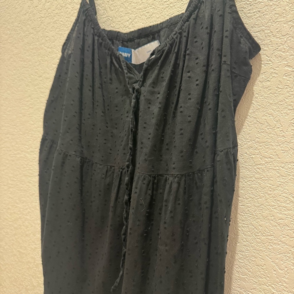 Old Navy Black Tiered Cami Dress Size M – Perfect Fall Layering Piece - Picture 4 of 6